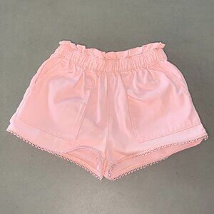 Crewcuts Light Pink Ruffle Waist Shorts | Size 4 | Summer Pull-On Shorts